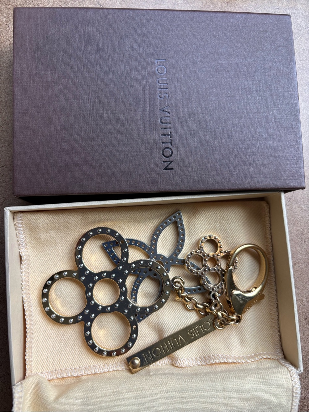Louis Vuitton bag charm key ring - Picture 2 of 3
